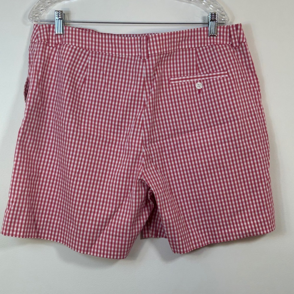 Jones New York Signature Red Gingham Check Stretch Shorts Size 16 Summer Preppy - Picture 2 of 9